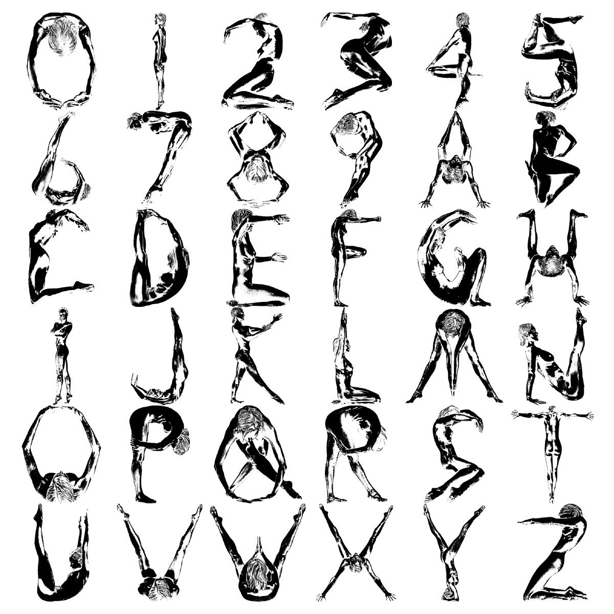 Human Alphabet Regular Font Images - Human Font